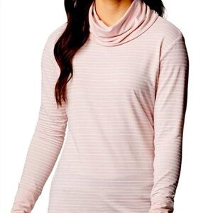 NWT Columbia Women's Essential Elements Striped Cowl Neck Long Sleeve Shirt XL